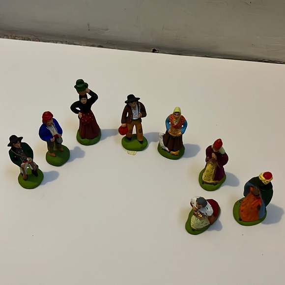 M Carbonel Holiday Vintage Clay Santoncreche Figures From Provence